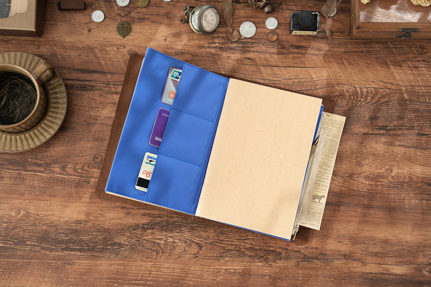 Durable Canvas Zipper Pouch for TN | Multi-Pocket Organizer & Cardholder | Travel Journal Must-Have Accessory