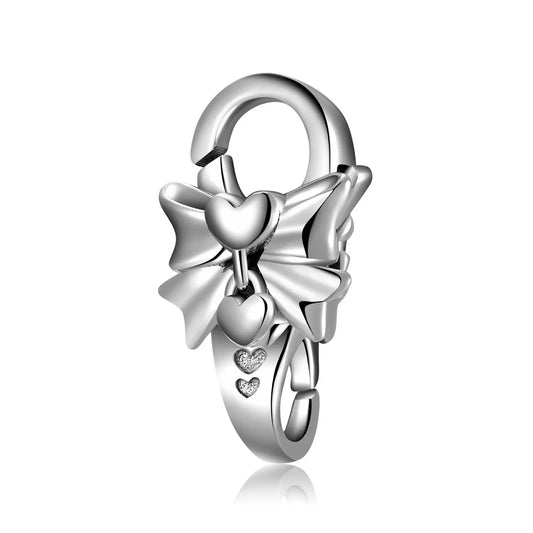 Bow Lobster Clasp for DIY Bracelet in Sterling Silver Kozy Lumiere