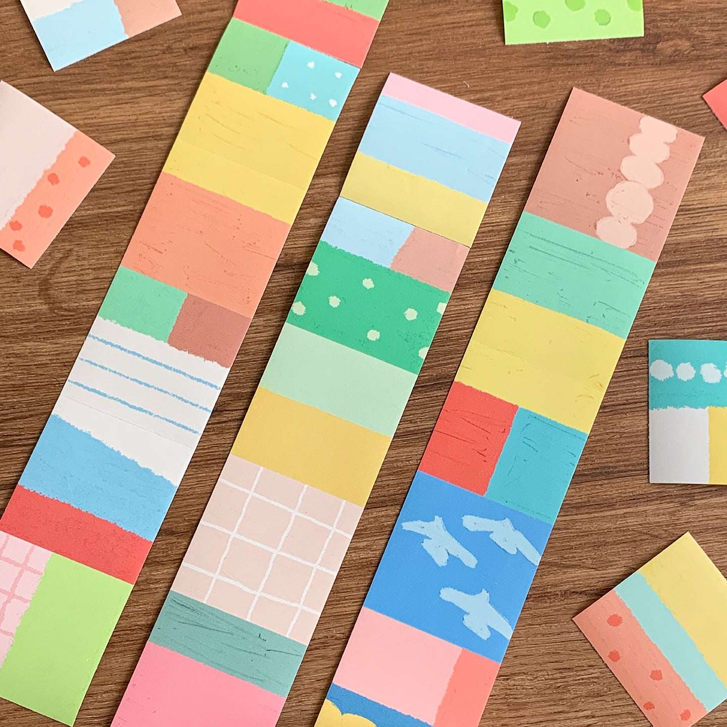 Color Blocks writing paper tape style