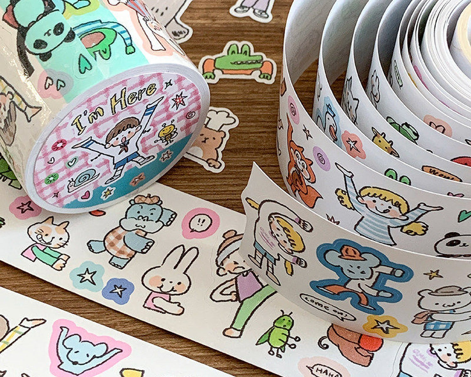 A-Zhu Is Here Tape Roll - Die-Cut Writing Paper image 1