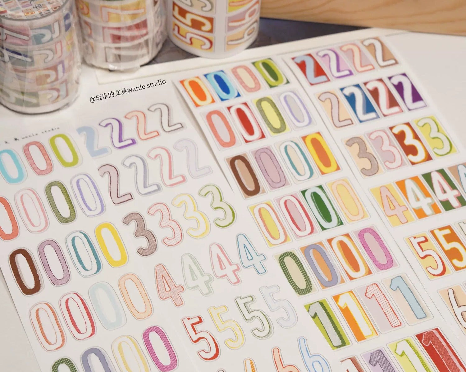 Long Number Tape Roll - Kiss-Cut Washi Paper image 1