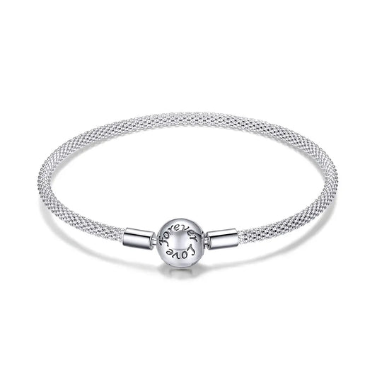 Studded Chain Silver Charm Bracelet Kozy Lumiere