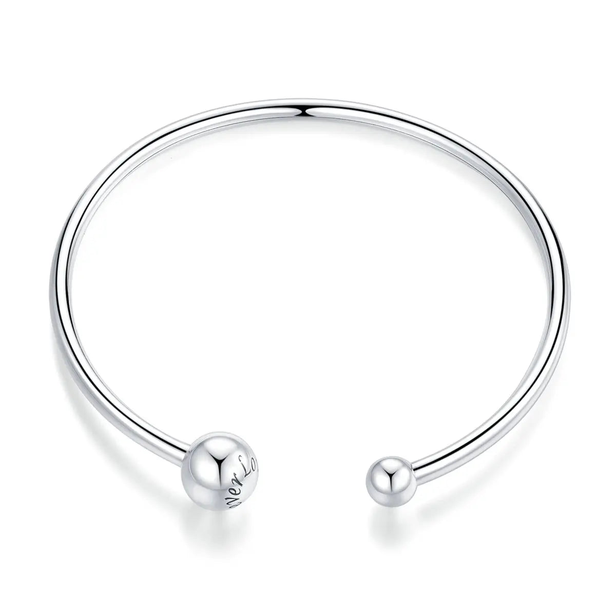Screw Ball Bangle Silver Charm Bracelet Kozy Lumiere