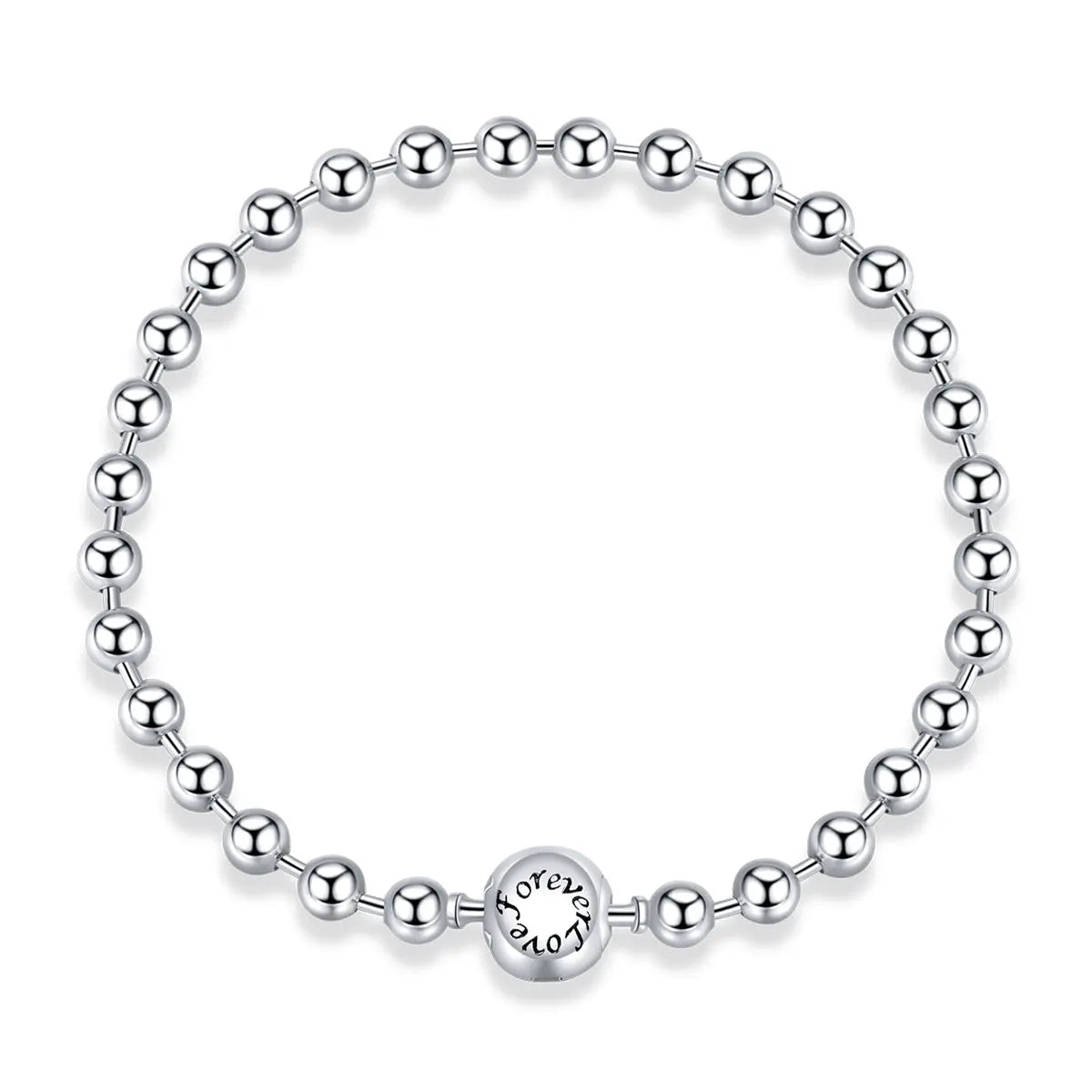 Silver Beaded Charm Bracelet Kozy Lumiere