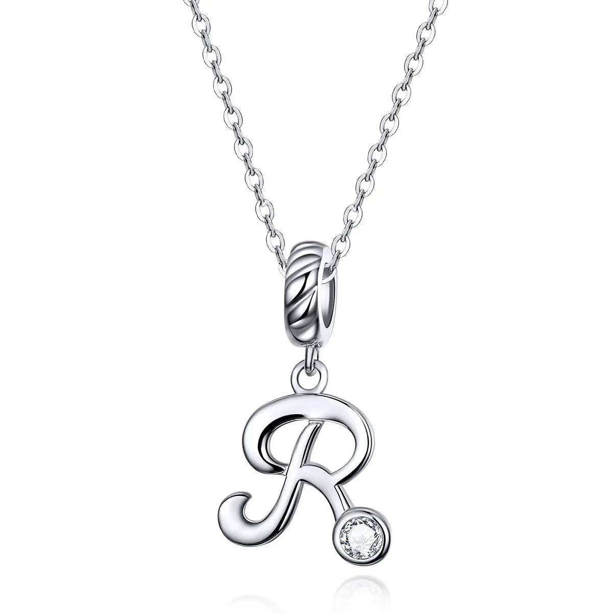 silver letter charm R