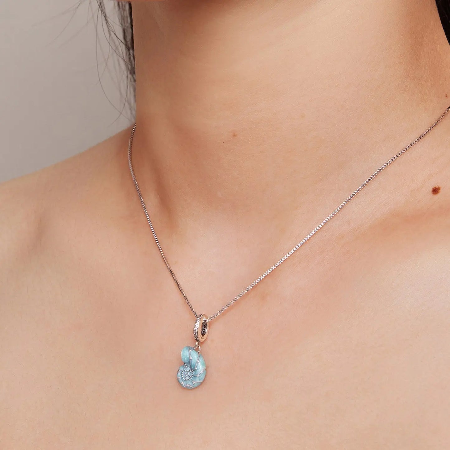 Sea Snail Dangle Charm in Sterling Silver Kozy Lumiere