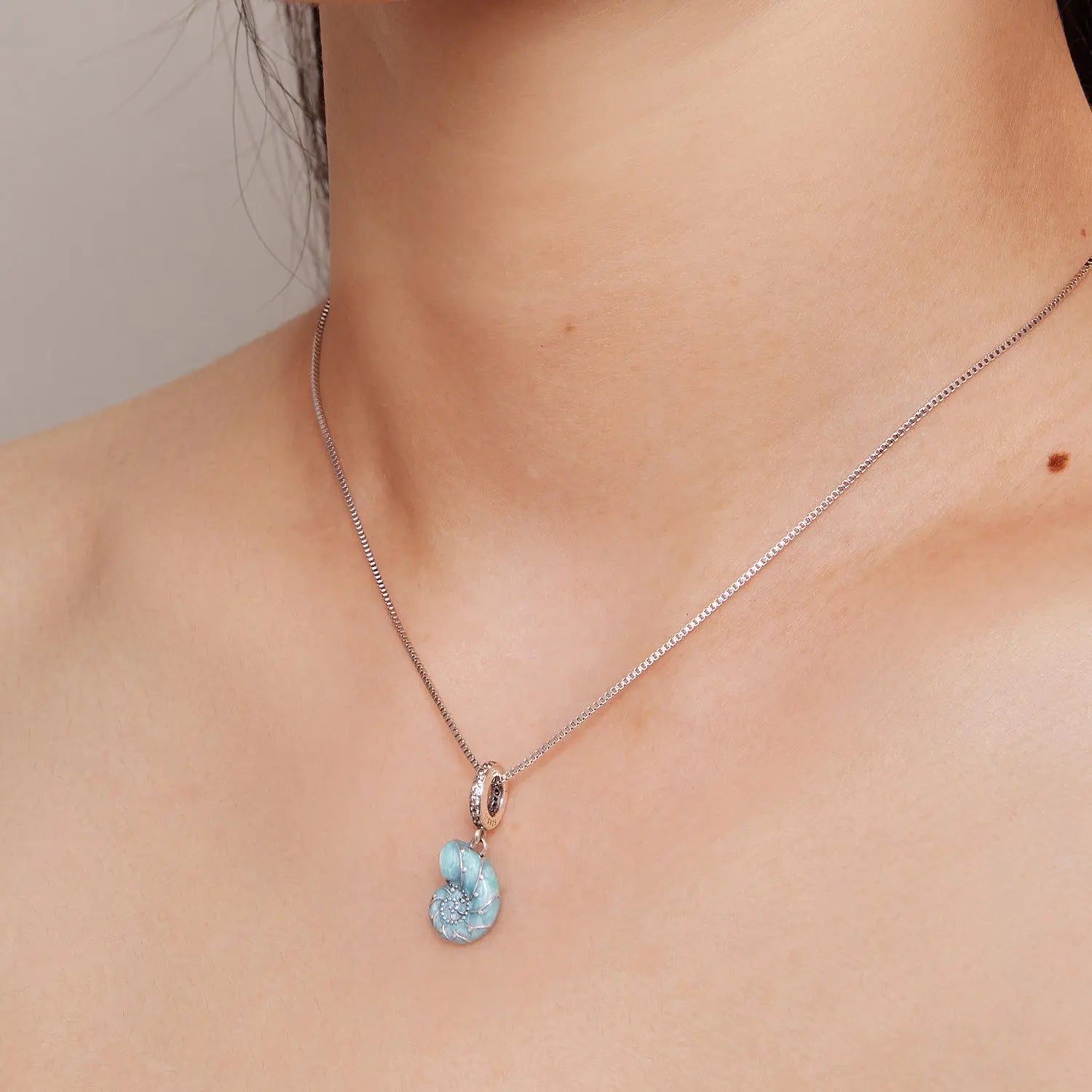 Sea Snail Dangle Charm in Sterling Silver Kozy Lumiere