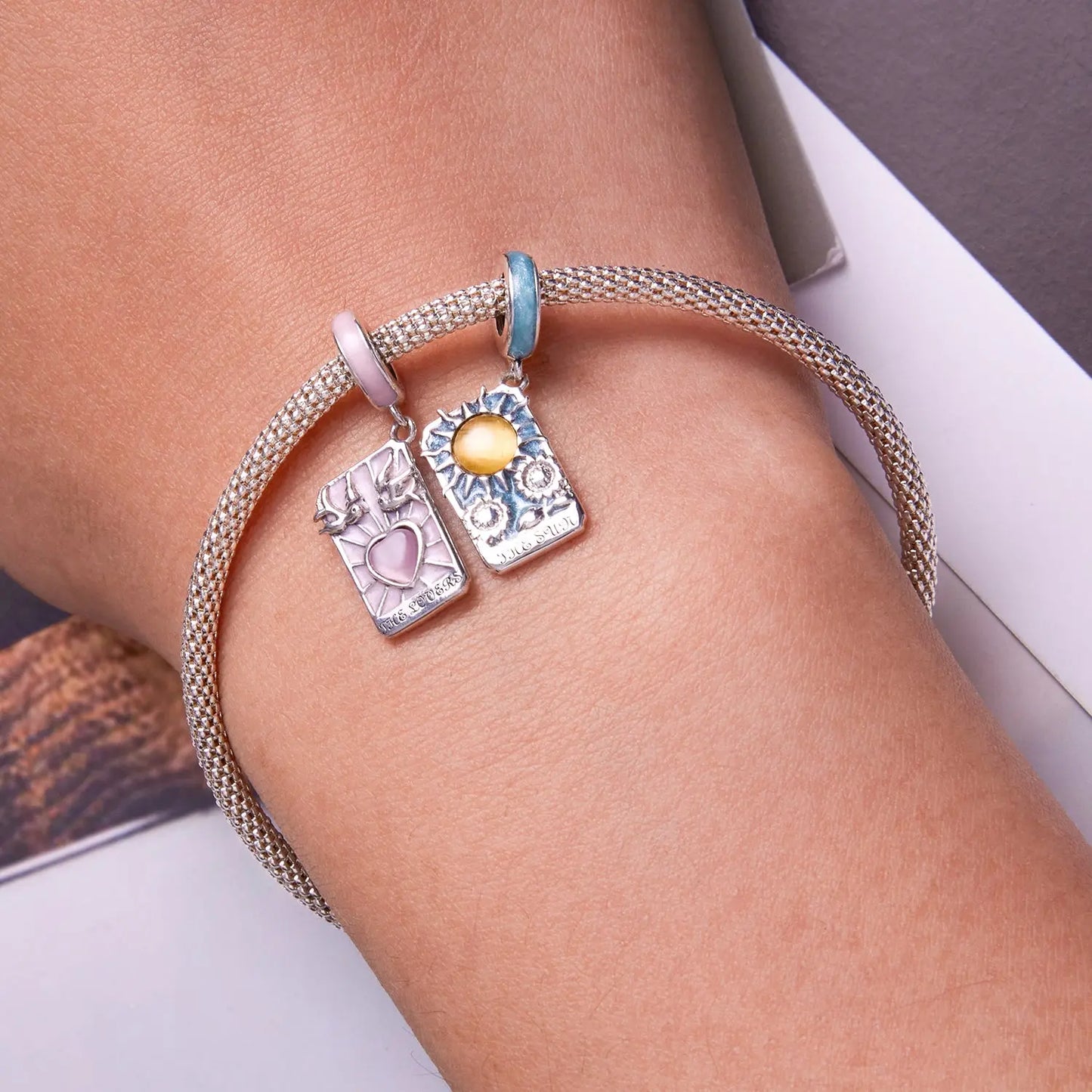 Tarot Card Dangle Charm in Sterling Silver Kozy Lumiere