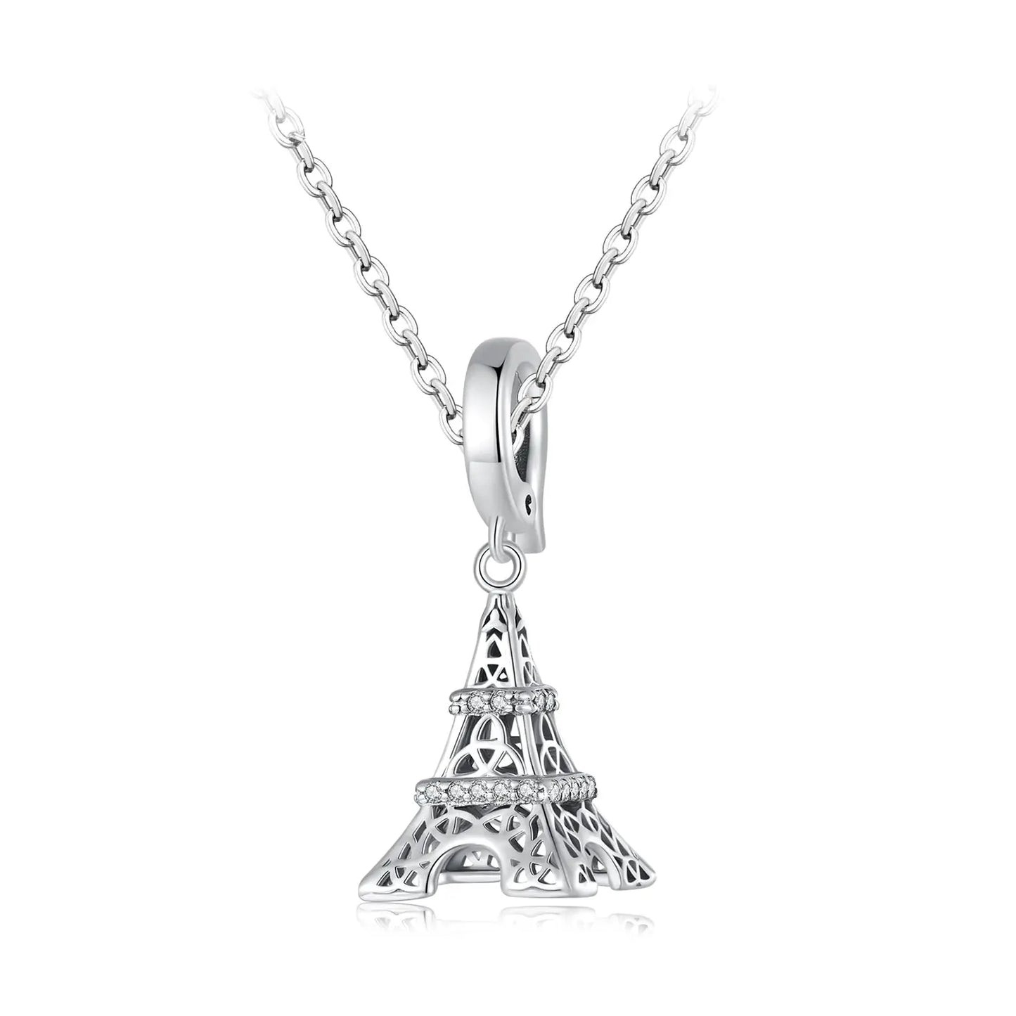 Eiffel Tower Clip Dangle Charm in Sterling Silver Kozy Lumiere