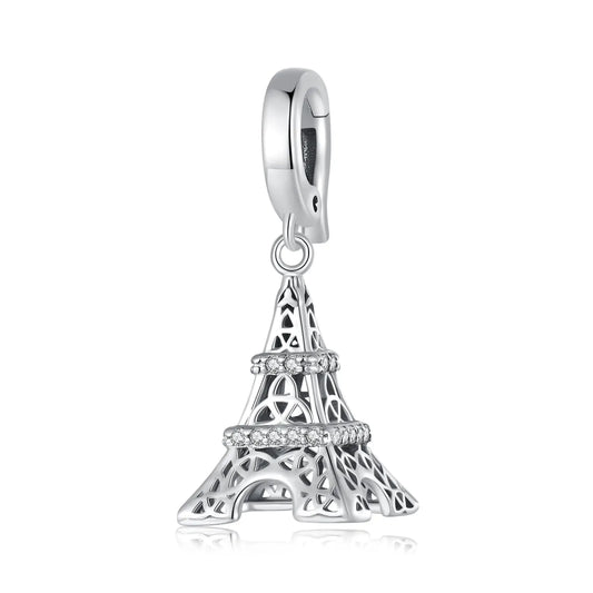 Eiffel Tower Clip Dangle Charm in Sterling Silver Kozy Lumiere