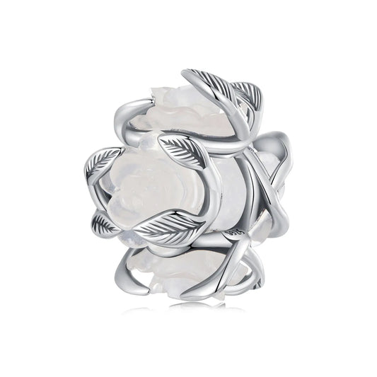 Ultraviolet Flower Charm Bead in Sterling Silver Kozy Lumiere