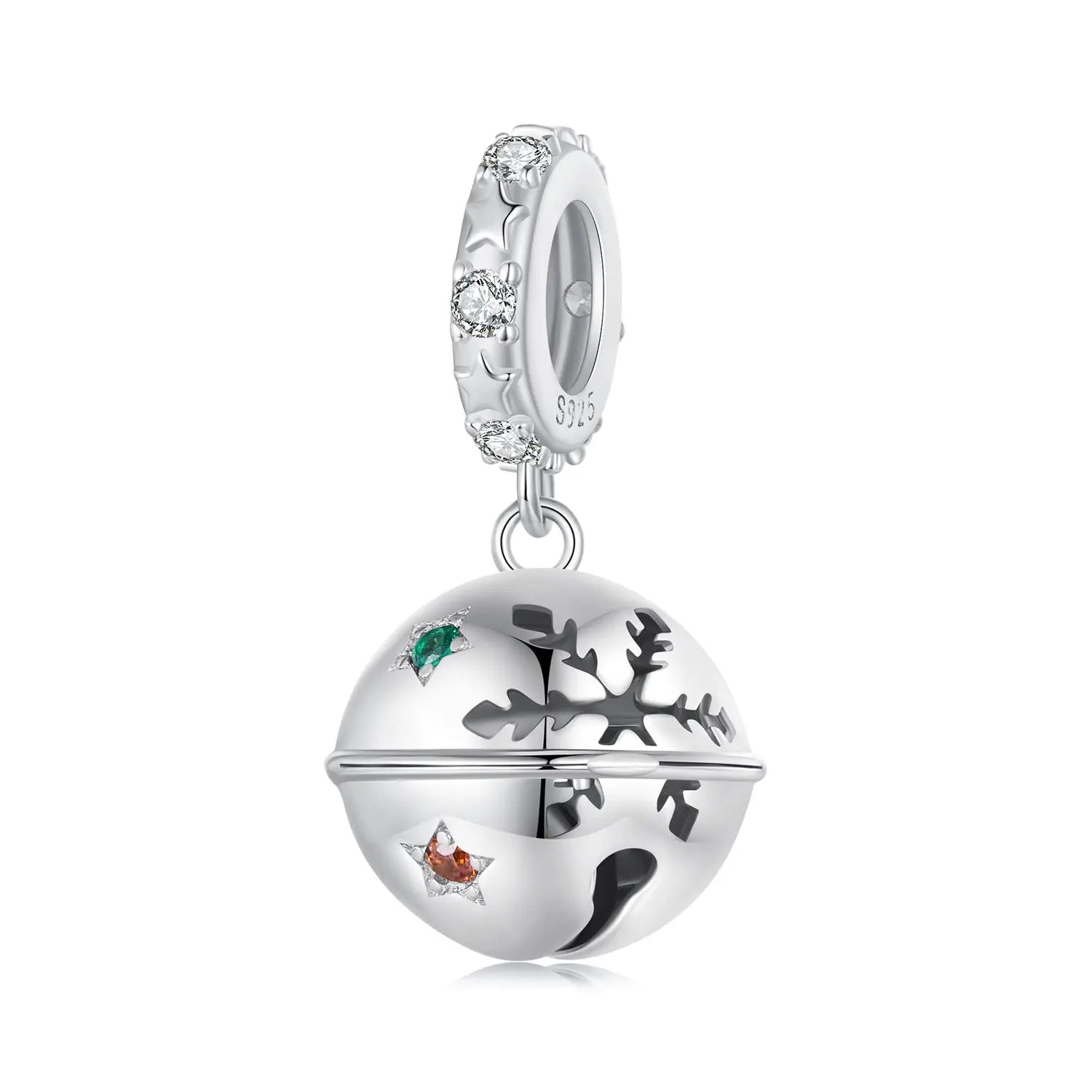 Christmas Bell Dangle Charm in Sterling Silver Kozy Lumiere