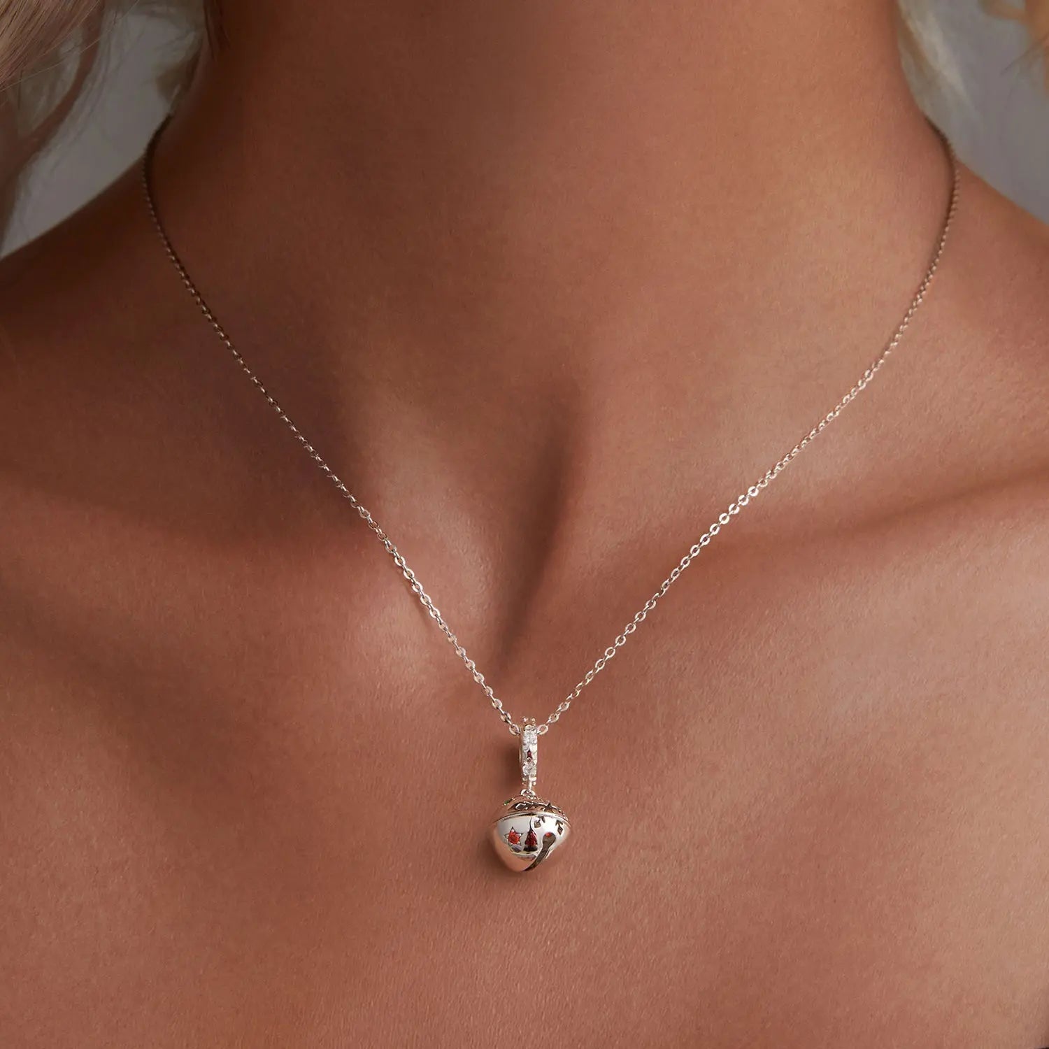 Christmas Bell Dangle Charm in Sterling Silver Kozy Lumiere