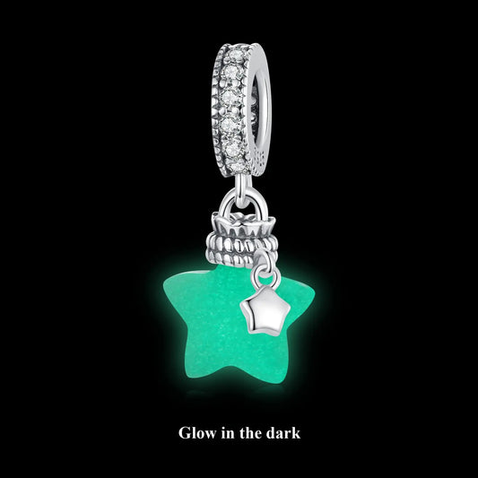 Luminous Star Wish Bottle Dangle Charm in Sterling Silver Kozy Lumiere