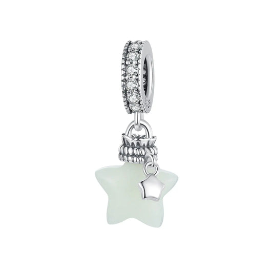 Luminous Star Wish Bottle Dangle Charm in Sterling Silver Kozy Lumiere