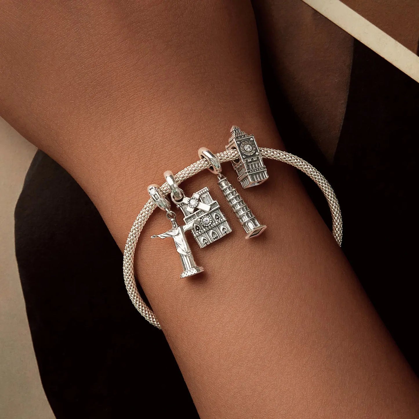 Big Ben Charm Bead in Sterling Silver Kozy Lumiere