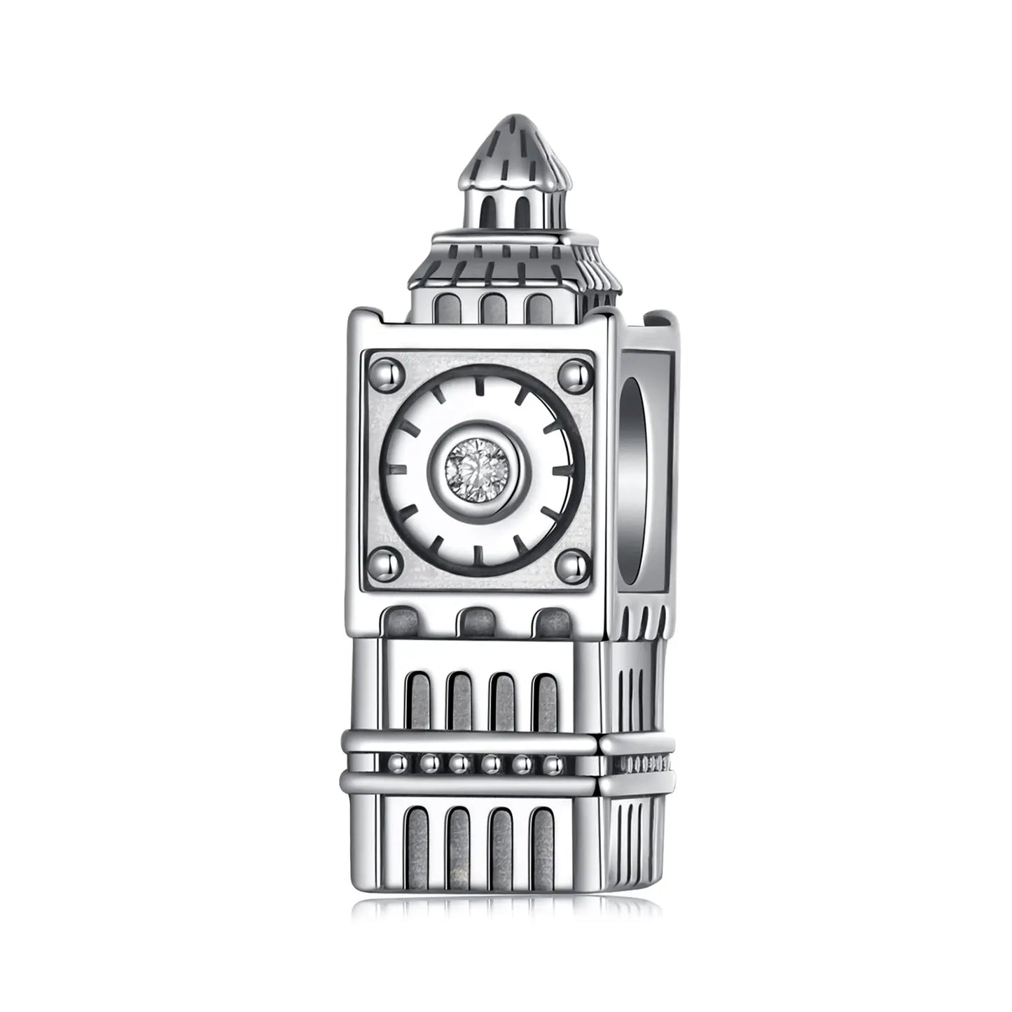 Big Ben Charm Bead in Sterling Silver Kozy Lumiere