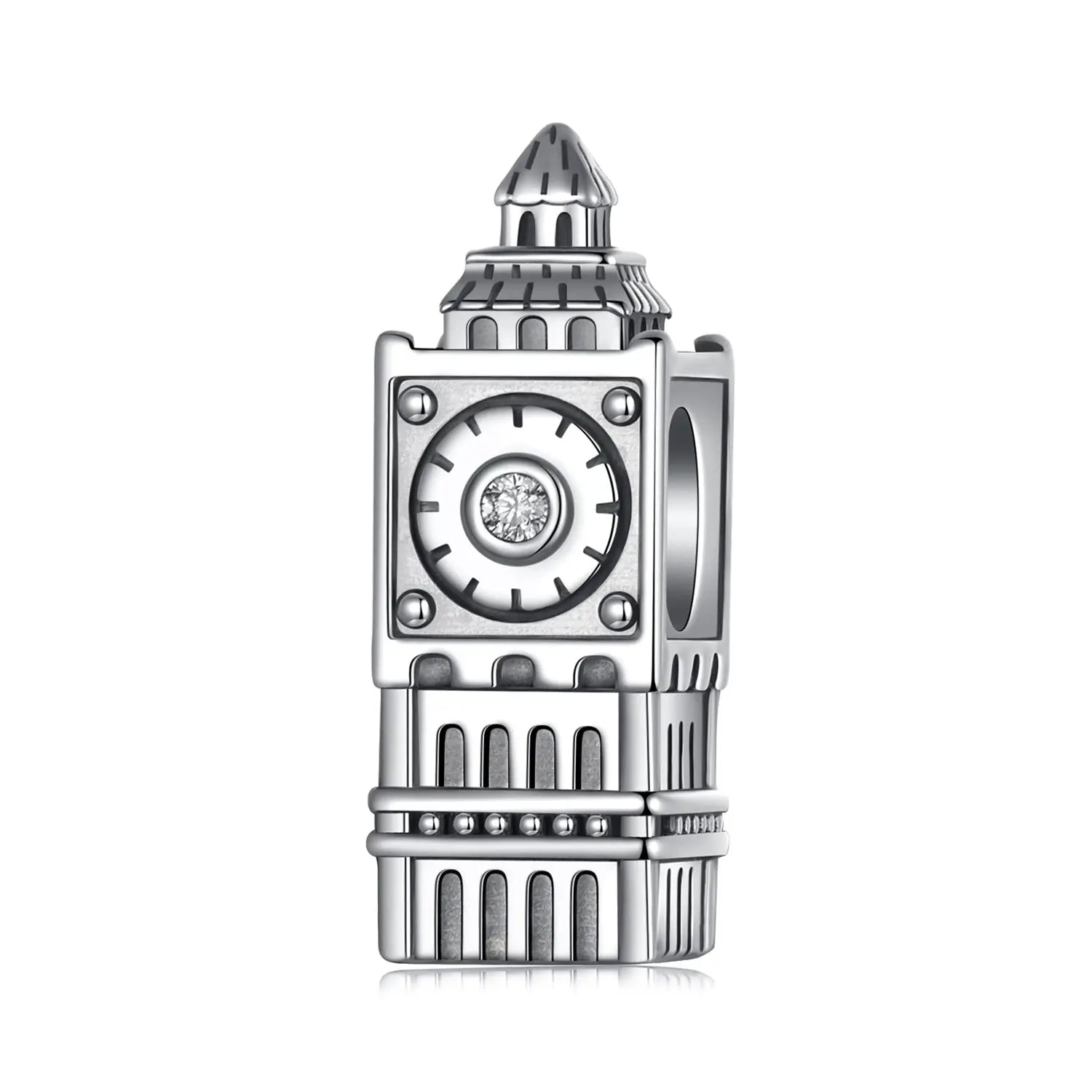 Big Ben Charm Bead in Sterling Silver Kozy Lumiere