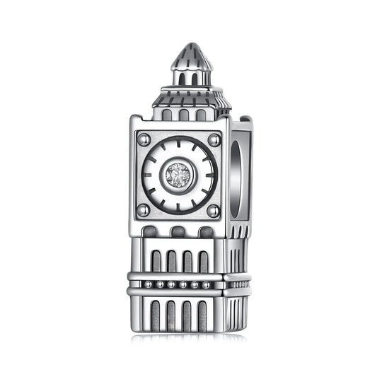 Big Ben Charm Bead in Sterling Silver Kozy Lumiere