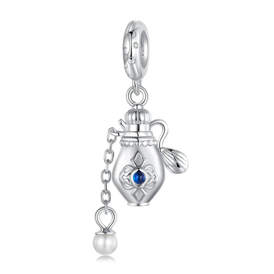 Vintage Perfume Bottle Dangle Charm in Sterling Silver Kozy Lumiere