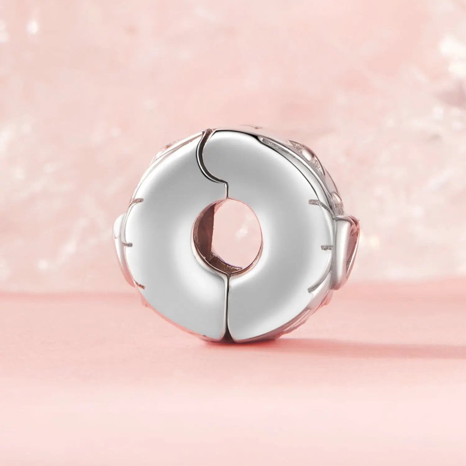 Sterling Silver Glowing Heart Clip Spacer Charm Kozy Lumiere