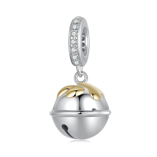 Paw Bell Dangle Charm in Sterling Silver Kozy Lumiere