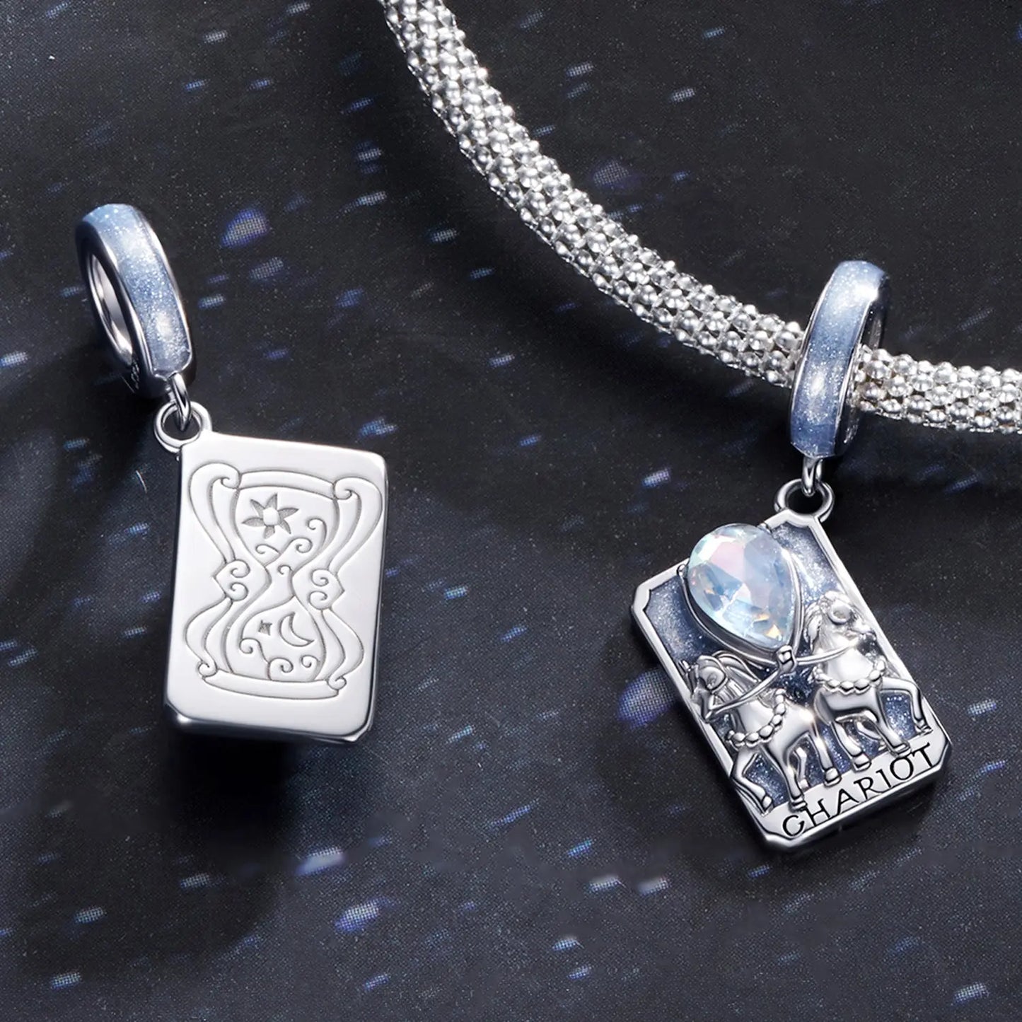 Tarot Card Dangle Charm in Sterling Silver Kozy Lumiere