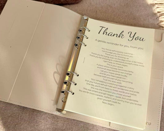 White A5 Mindful Living Planner Kit with awareness journal pages for mindfulness planning and daily notes - image 10