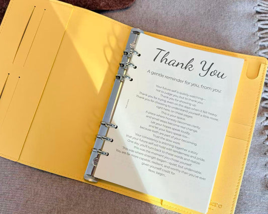 Yellow A5 Mindful Living Planner Kit with awareness journal pages for mindfulness planning and daily notes - image 9