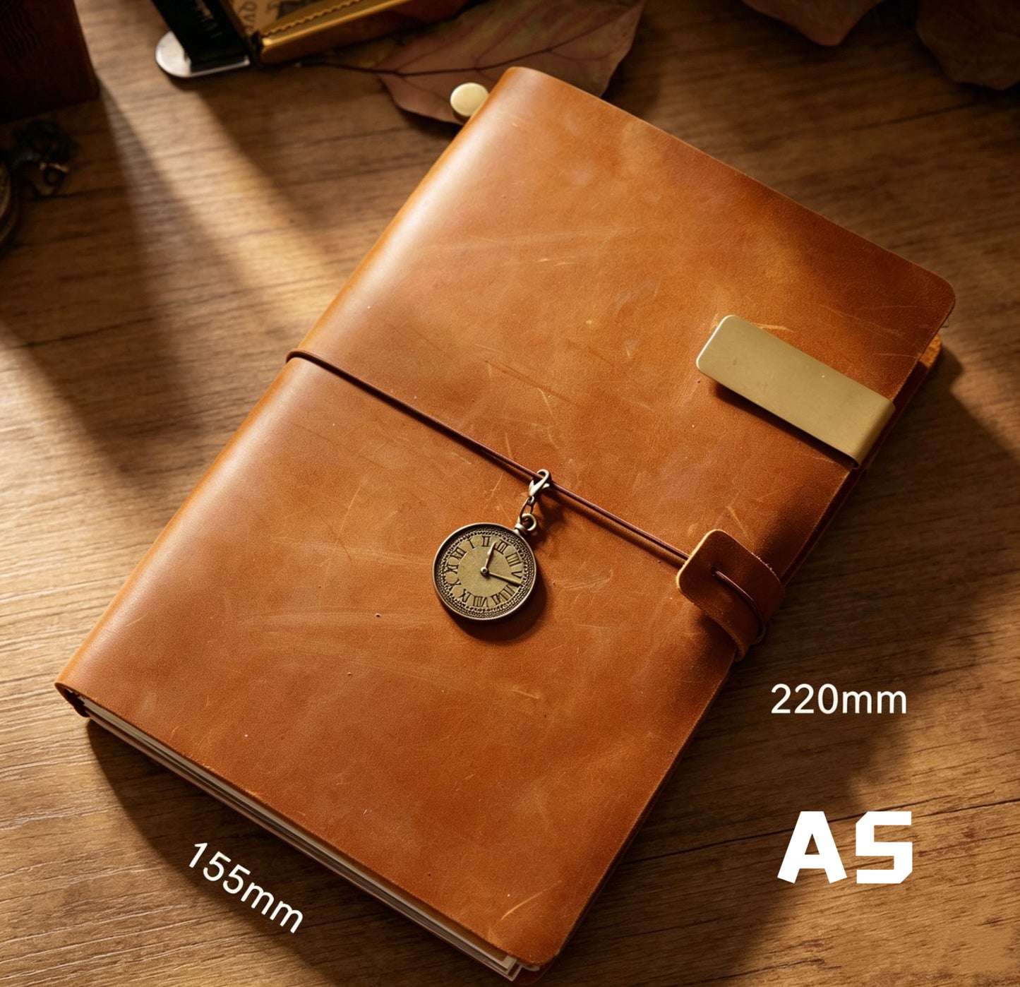Genuine Leather Travel Journal | Standard Passport Portable A5 | Vintage Notebook