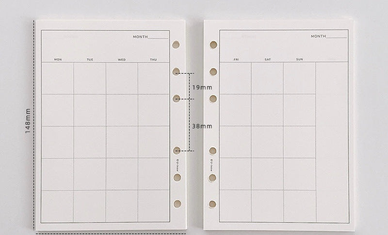 A6 Monthly Planner 50 Sheets cropped