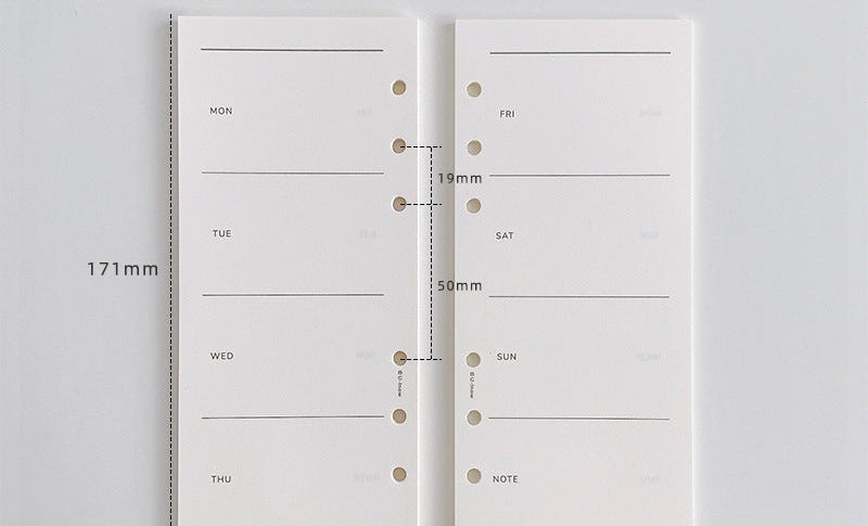 A6 Slim Weekly Planner 50 Sheets cropped