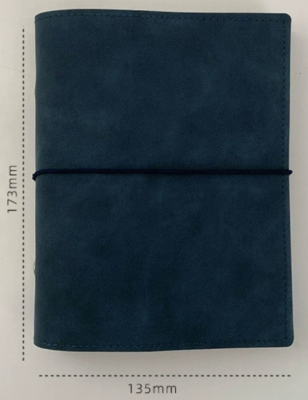 PU Leather Ring Binder | M5/A6/A7/Personal | Vintage Blank Journal for Travel (Faux Leather, Not Real Sheepskin)