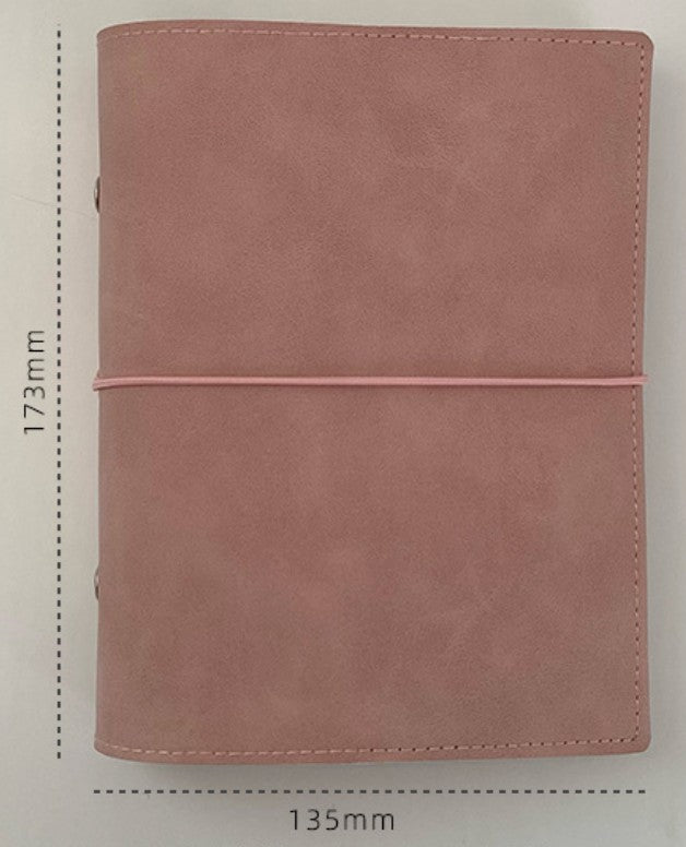PU Leather Ring Binder | M5/A6/A7/Personal | Vintage Blank Journal for Travel (Faux Leather, Not Real Sheepskin)