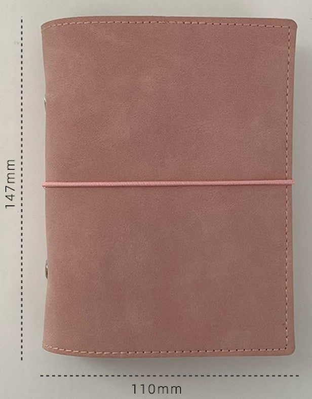 PU Leather Ring Binder | M5/A6/A7/Personal | Vintage Blank Journal for Travel (Faux Leather, Not Real Sheepskin)