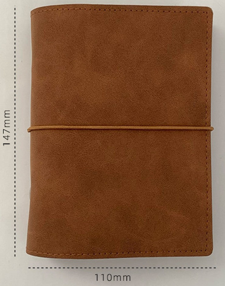 PU Leather Ring Binder | M5/A6/A7/Personal | Vintage Blank Journal for Travel (Faux Leather, Not Real Sheepskin)