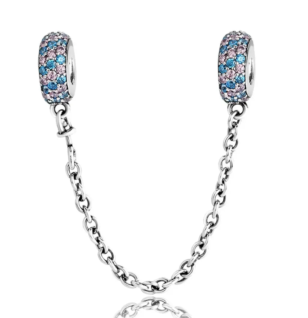 S925 Sterling Silver Safety Chain Charm, DIY Charm, Charm for Bracelet Kozy Lumiere