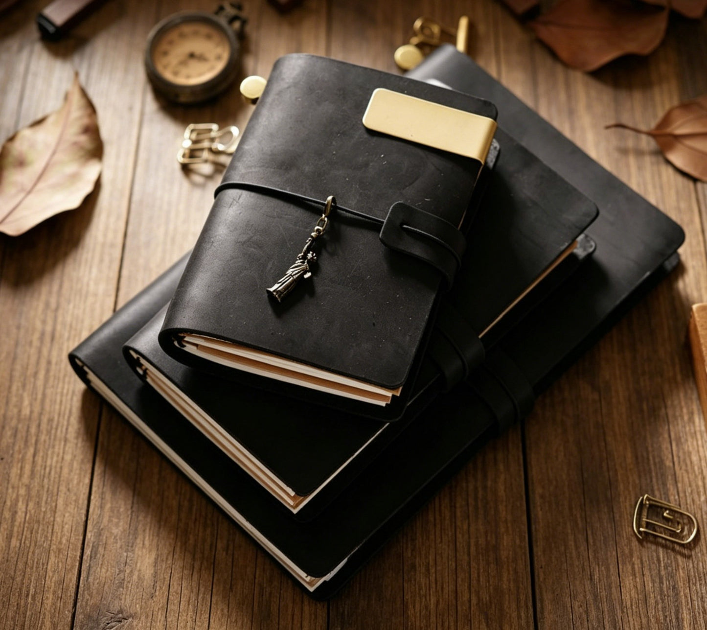 Genuine Leather Travel Journal | Standard Passport Portable A5 | Vintage Notebook