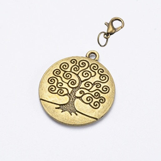 Bronze traveler's notebook charm with lobster clasp for journal planner bag and stationery decoration - image 5