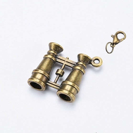 Bronze traveler's notebook charm with lobster clasp for journal planner bag and stationery decoration - image 6