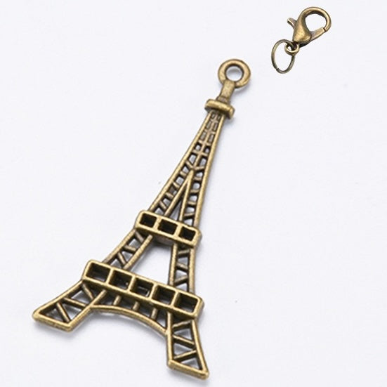 Bronze traveler's notebook charm with lobster clasp for journal planner bag and stationery decoration - image 7