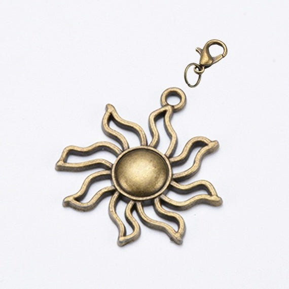 Bronze traveler's notebook charm with lobster clasp for journal planner bag and stationery decoration - image 8