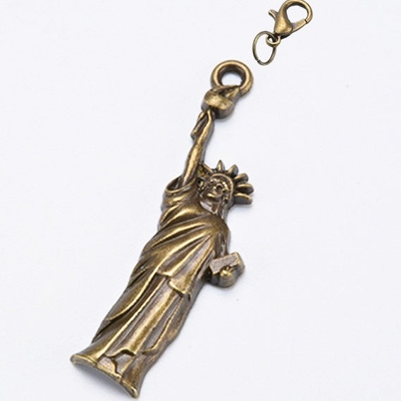 Bronze traveler's notebook charm with lobster clasp for journal planner bag and stationery decoration - image 10