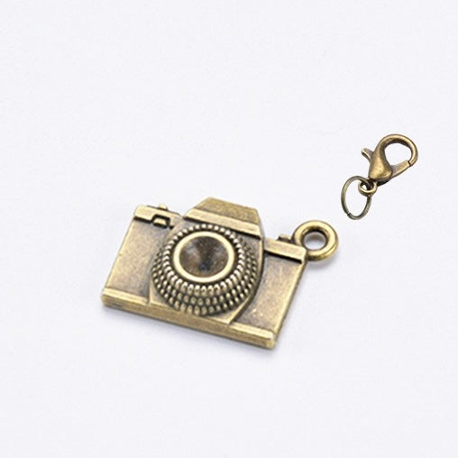 Bronze traveler's notebook charm with lobster clasp for journal planner bag and stationery decoration - image 13