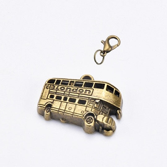 Bronze traveler's notebook charm with lobster clasp for journal planner bag and stationery decoration - image 14