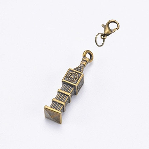 Bronze traveler's notebook charm with lobster clasp for journal planner bag and stationery decoration - image 15