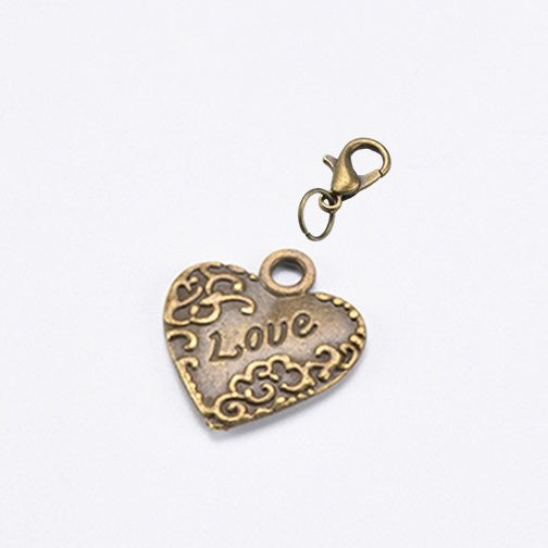 Bronze traveler's notebook charm with lobster clasp for journal planner bag and stationery decoration - image 19