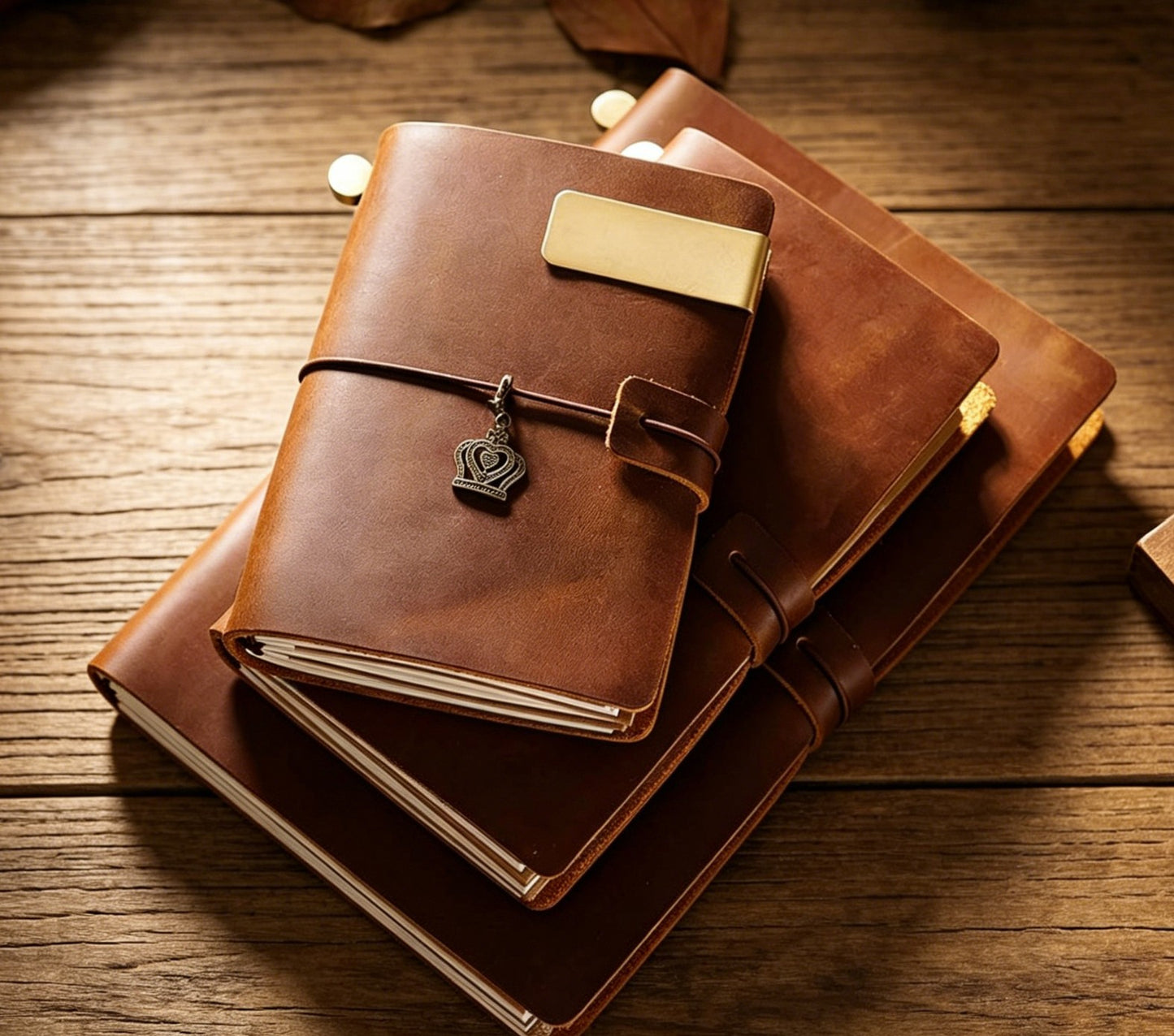 Genuine Leather Travel Journal | Standard Passport Portable A5 | Vintage Notebook