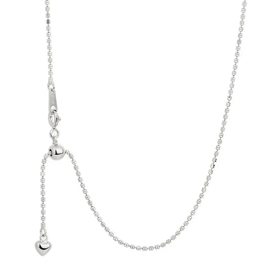 Sterling Silver Beaded Slider Necklace Kozy Lumiere