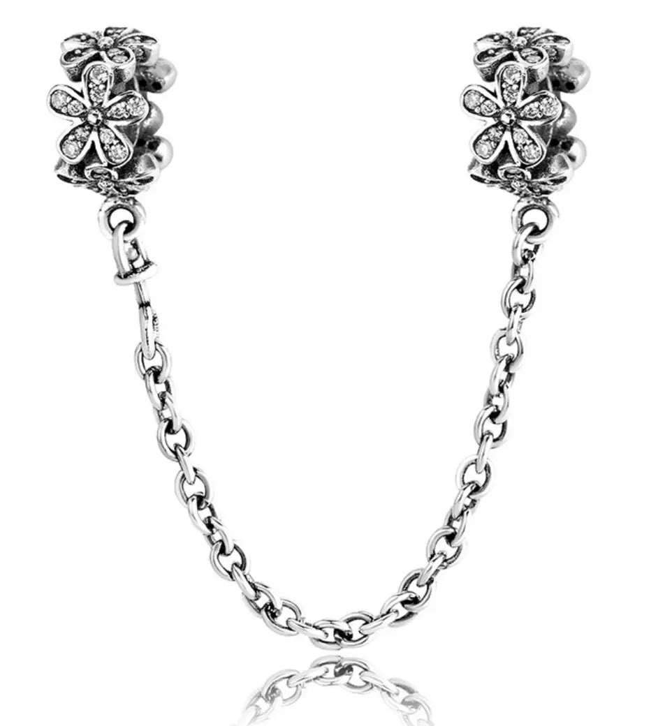 S925 Sterling Silver Safety Chain Charm, DIY Charm, Charm for Bracelet Kozy Lumiere